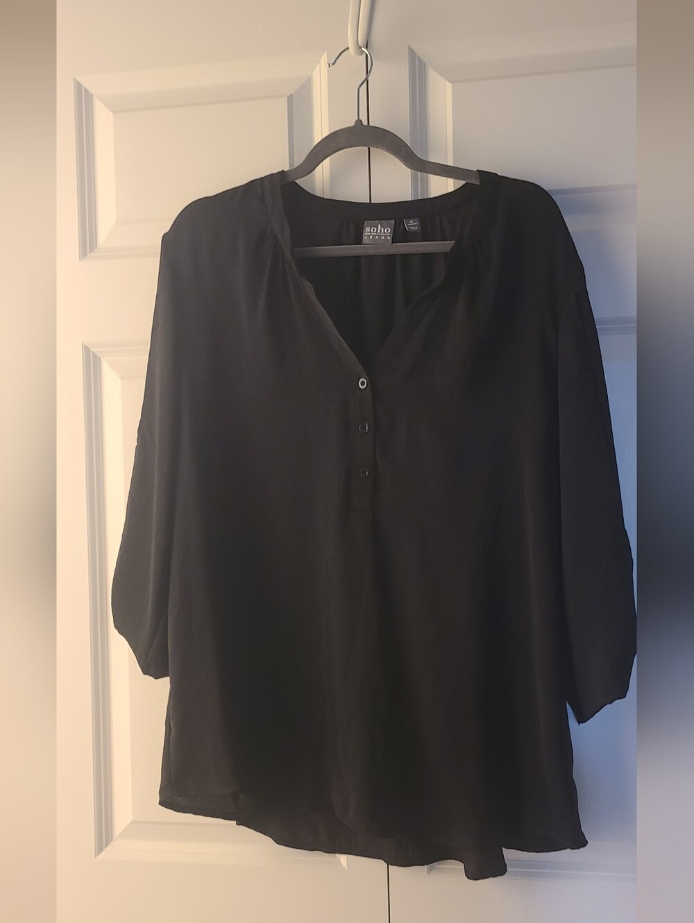 New York & Company Black Blouse Size XL- Like NEW